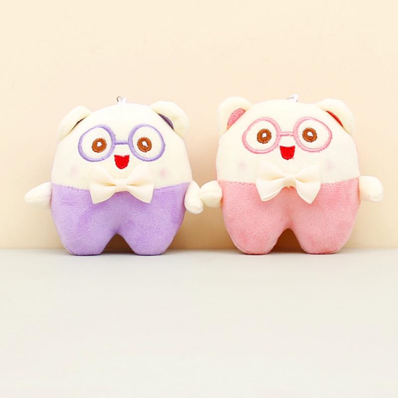Adorable Cartoon Bear Plush Keychain Soft Pp Cotton Animal Toy Bag Accessory