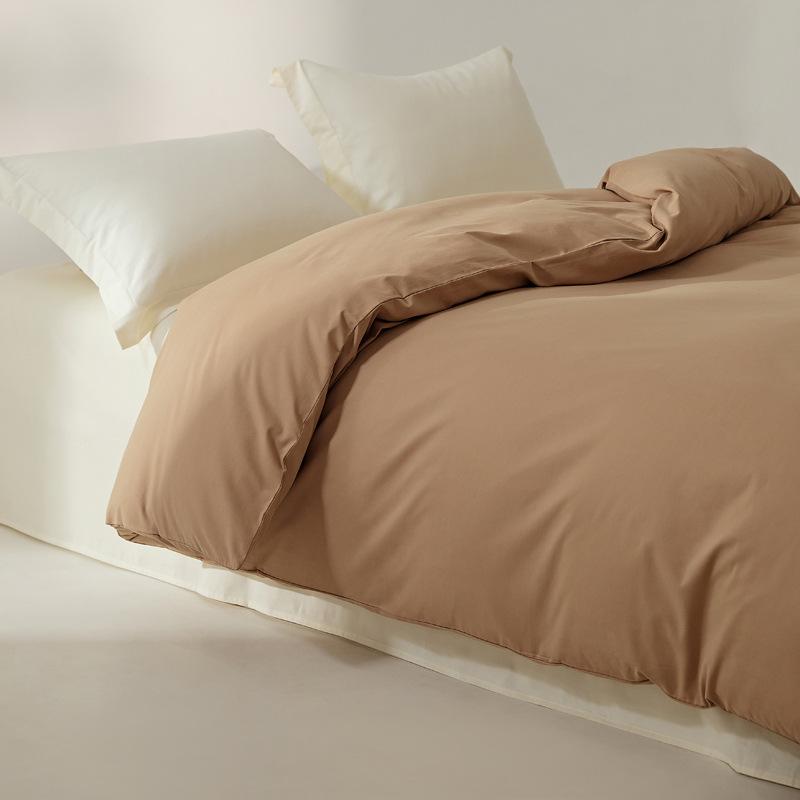 Xinjiang Long-Staple Pure Cotton Brushed Quilt Cover - Warm, Solid Color, Simple Design for Winter (Single/Double)
