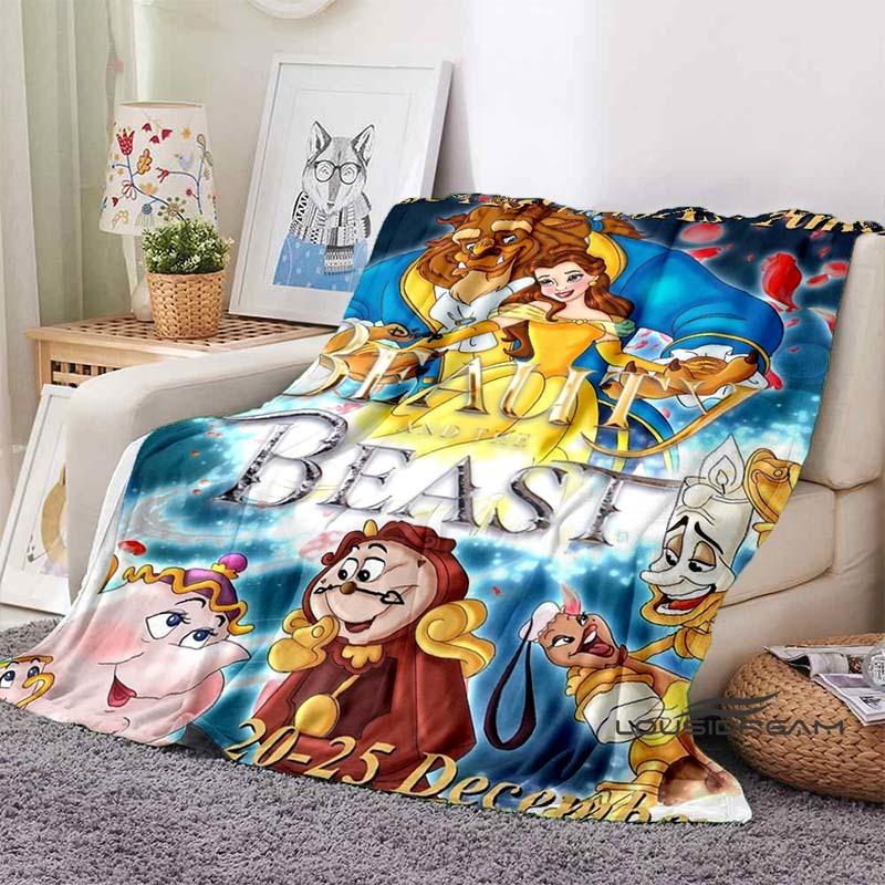 

Beauty and The BeastBelle Cartoon Blanket, Super Soft Flannel Blanket, Perfect for Travel, Bedding, Sofa Throw, or Birthday Gift 75x90cm
