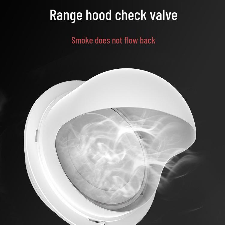 Outdoor Kitchen Wall Range Hood Non-Return Check Valve for Glass Windows