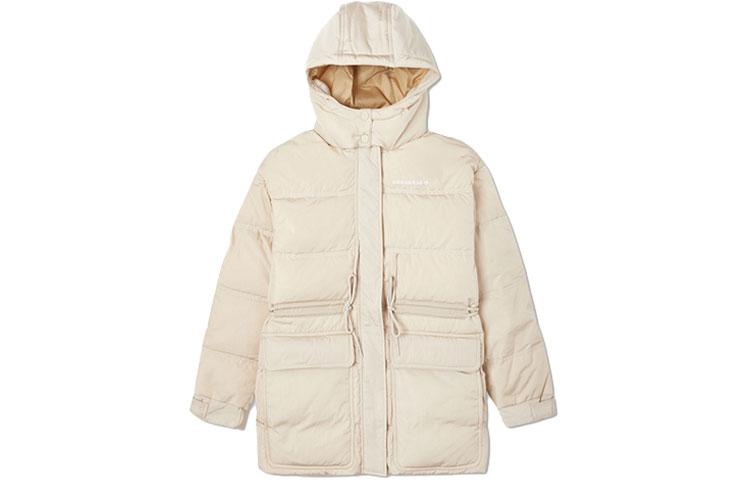 Converse Down Jackets Women s Light Gray Hooded Moderate Other 10021994-A02 S