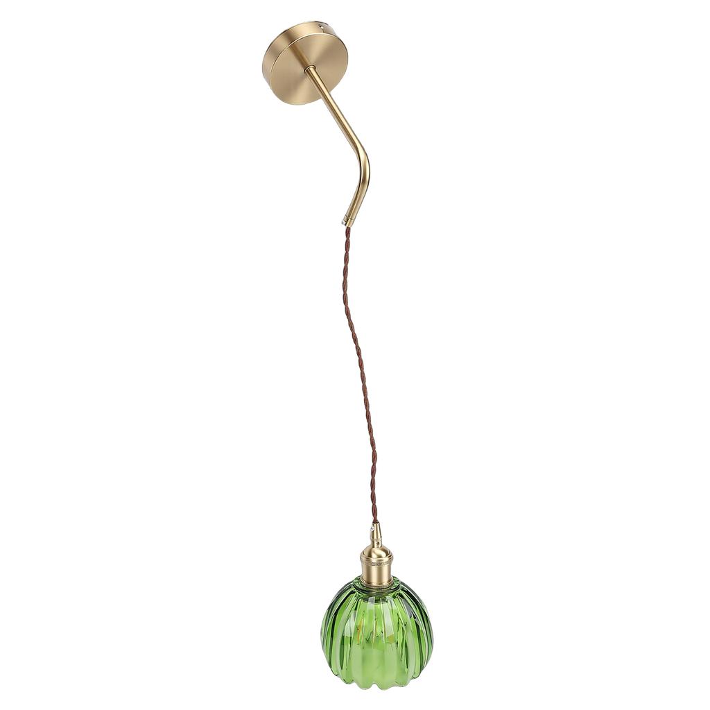 Vintage Wall Sconce with Green Glass Lampshade Wall Lighting Fixture for Bedside Bedroom Doorway