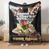 Gta Customize Your Name Blanket Cozy Customizable Blanket Comfortable Suitable for Chair Office Seaside Bed Ideal for All Seasons