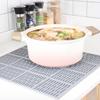 Silikon-Küchenmatte Multifunktionale wasserabsorbierende Oberfläche Spülmaschinenfest Trocknungsstation Zubehör