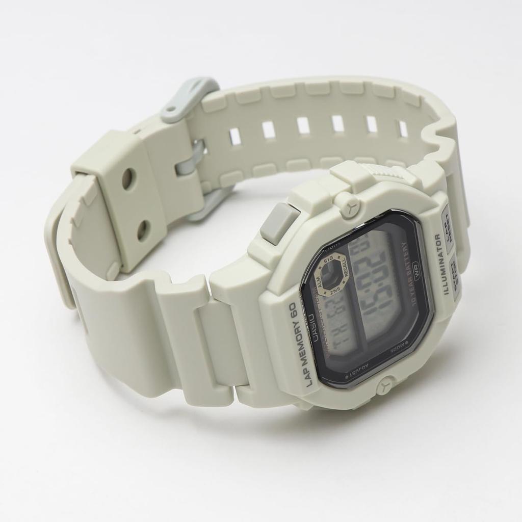 Casio Digital Watch - WS-1400H - Square Digital 60 Lap Memory Watch, Sports, Running, Jogging, (Sand)
