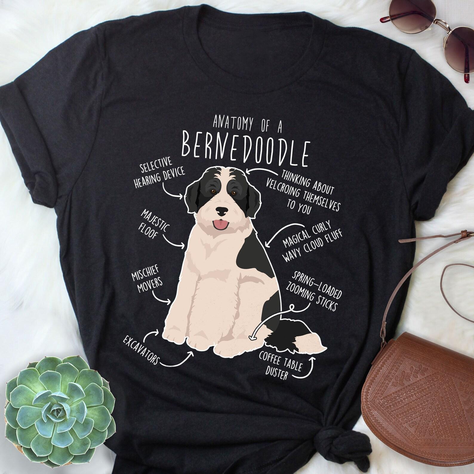 Bernedoodle Shirt, Parti Black Bicolor Bernedoodle Dog Lover Gift, , Funny Cute Doodle T-shirt Poodle Mix Cross Tshirt Mom Dad 130