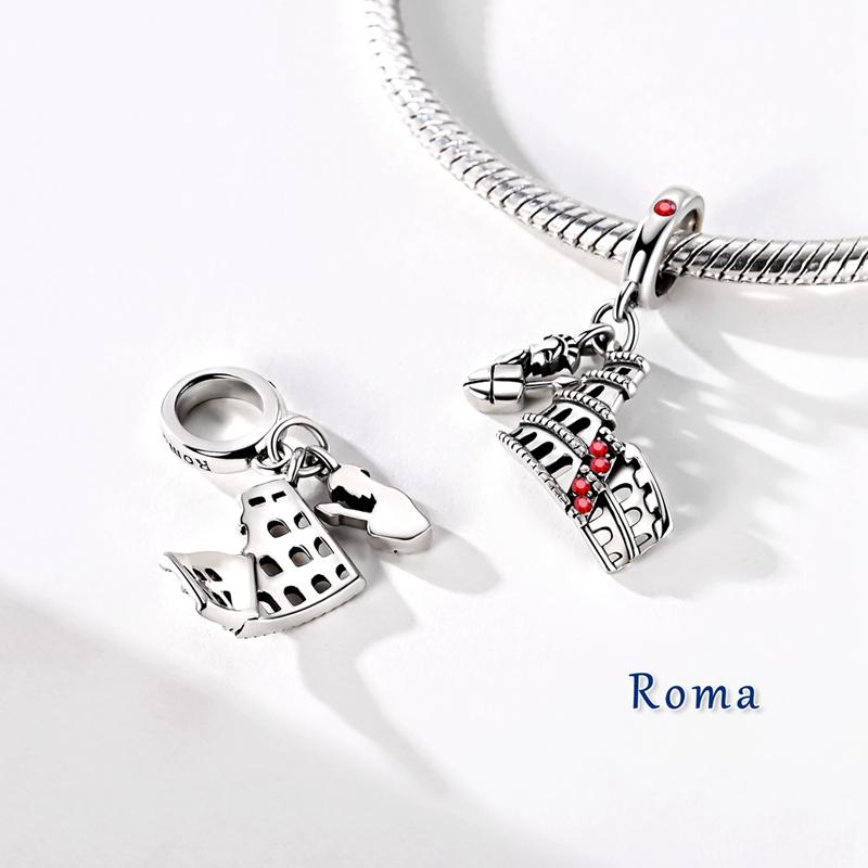 Fit Original Bracelet Charms Diy Copper Tokyo Paris Rome Vienna Constructions Charm Beads Spring Festival Jewelry Gift