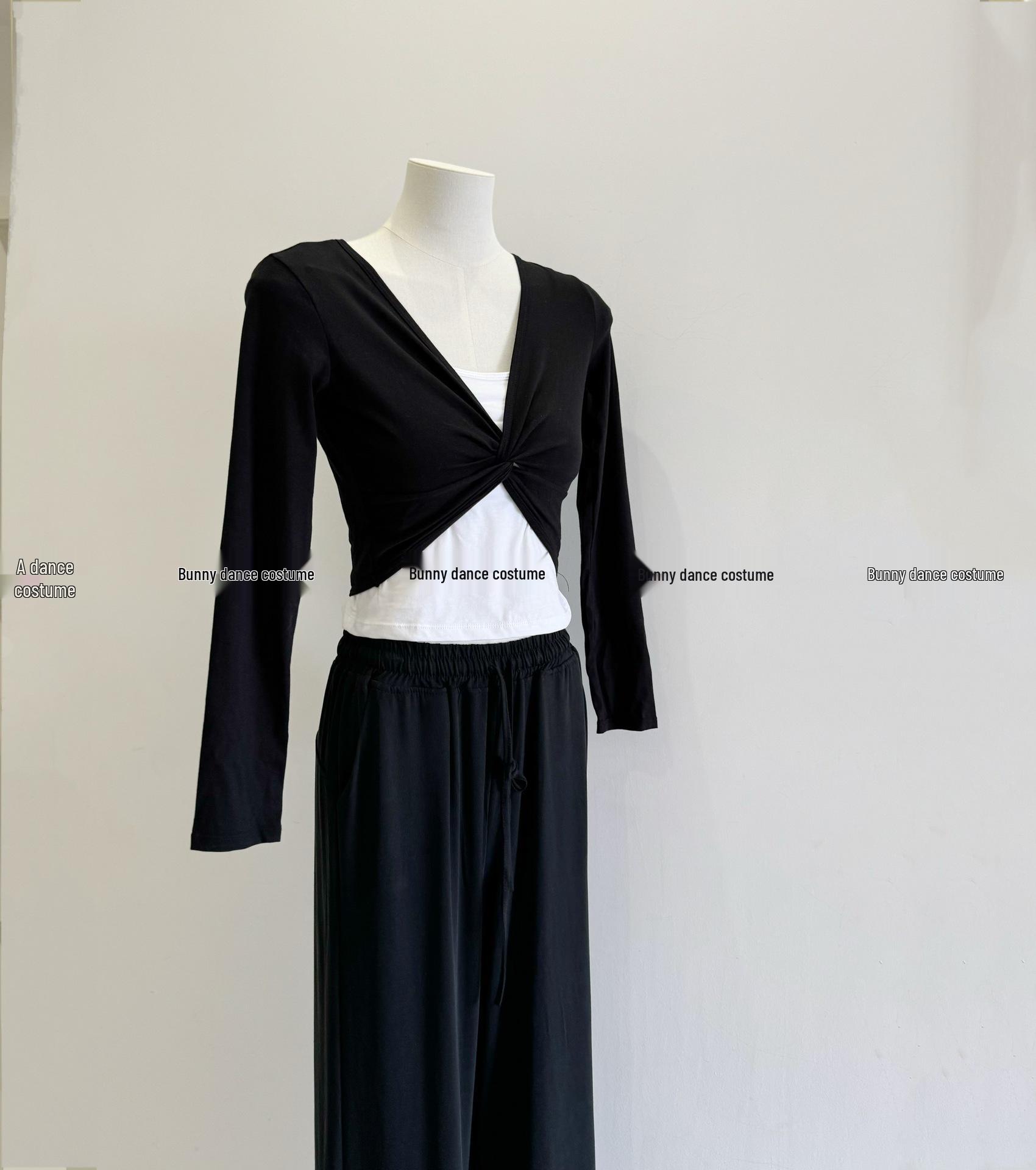 

Women s Ballet Wrap Shrug: Long Sleeve Dancewear Top for Chinese and Classical Dance Practice Small чорний