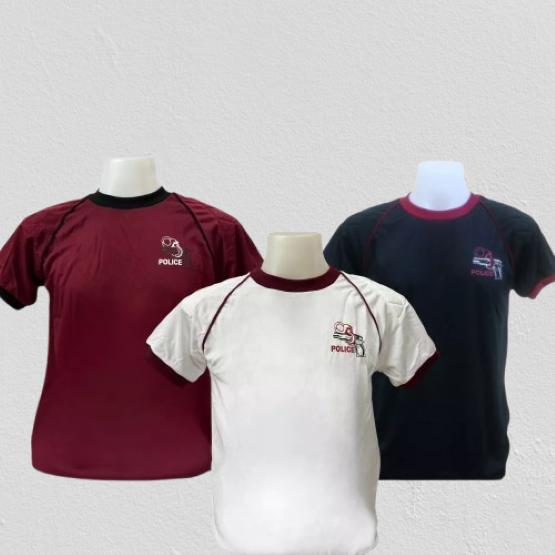 T-Shirt Thailändische Polizei Thailand Unterhemd Rundhalsausschnitt Kurzarm Pistole Handschellen Gepolsterte Schultern Druck Schnelltrocknend Uniform Männer Frauen Unisex