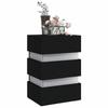 VidaXL LED Bedside Table Nightstand Bedside Cabinet Bedside Unit Bedroom Home Interior Black 45x35x67 326841