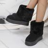 Fashion Comemore Women Round Toe Warm Thickened Plush Winter Beige Snow Boots Thick Sole Casual Comfortable Solid Colour Fur Short Boots
