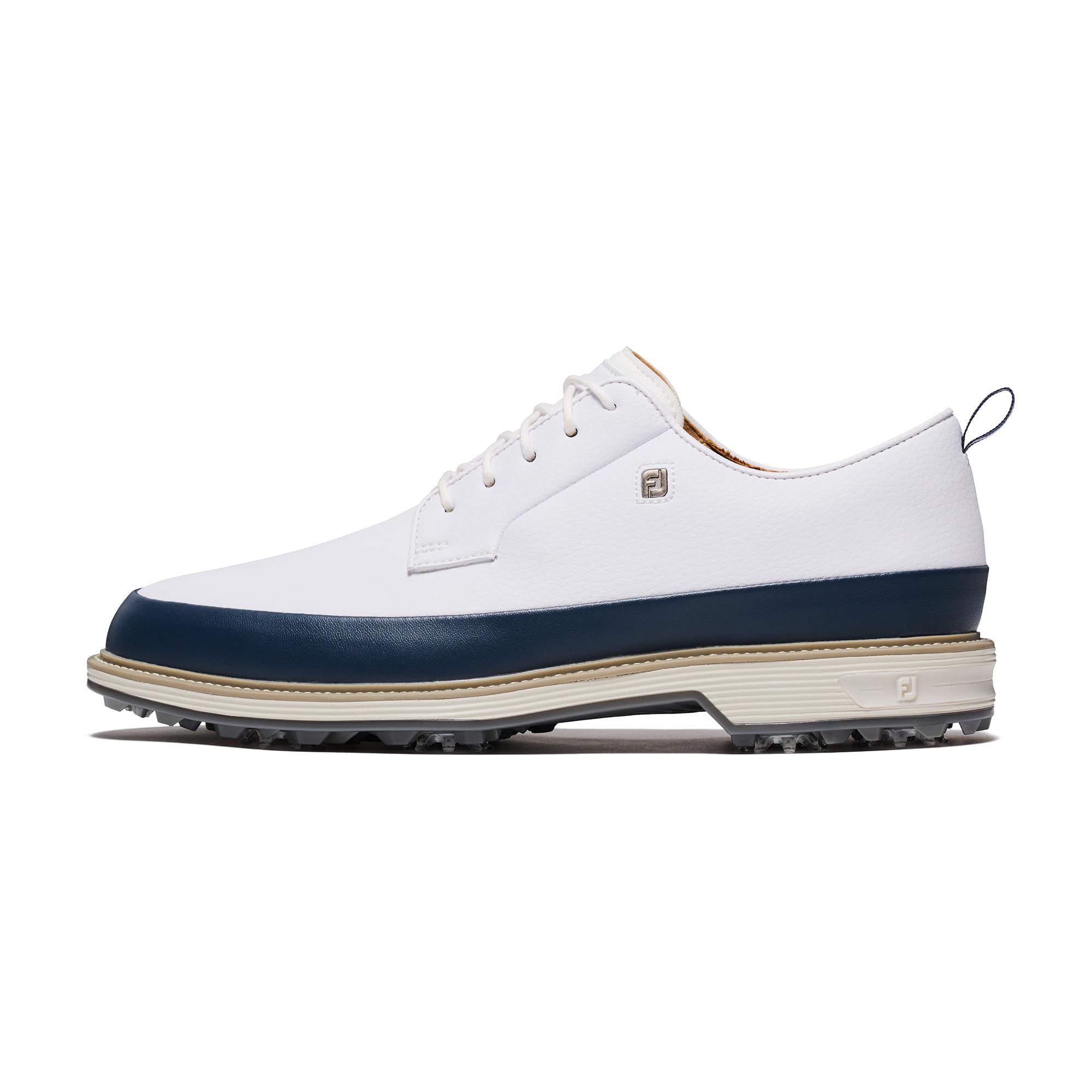 

Обувь для гольфа FootJoy DryJoys Premier Field LX на шнуровке см 3E Мужская Бело-темно-синяя 26.0