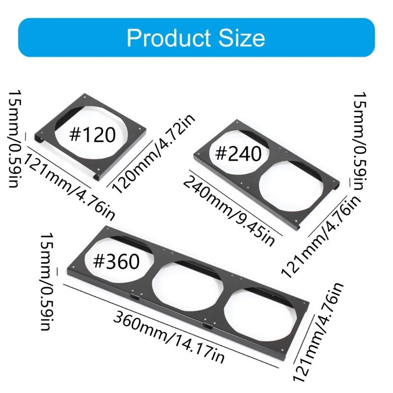 Galvanized Steel PC Fan Mount Raises 12cm Fan 15mm Optimized Cooling For Intensive Computing and Working