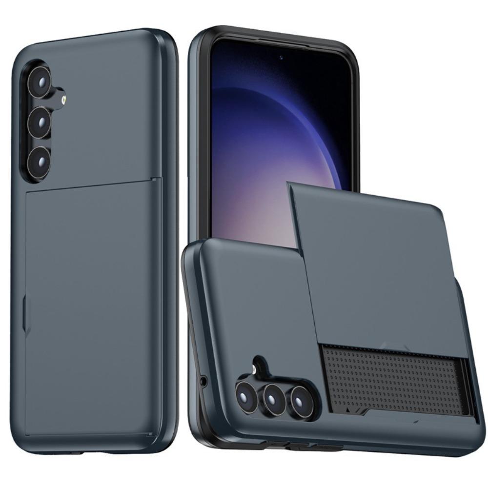 

Для Samsung S25 Edge S24 Ultra S23 S21 FE S22 Plus + A56 A55 A36 A16 5G Чехол-кошелек для телефона с держателем для скрытого слота для карт s24 темно-синий