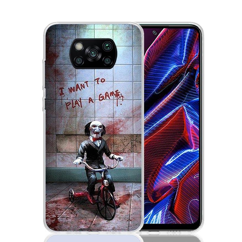 

The Jigsaw Killer Horror Case Phone Cover for Xiaomi Redmi Note 10 9 9S 8 8T 7 5 Pro Mi 12T 11T 10T 9T 12 11 Lite A3 A2 Trend Fu Redmi Note 9