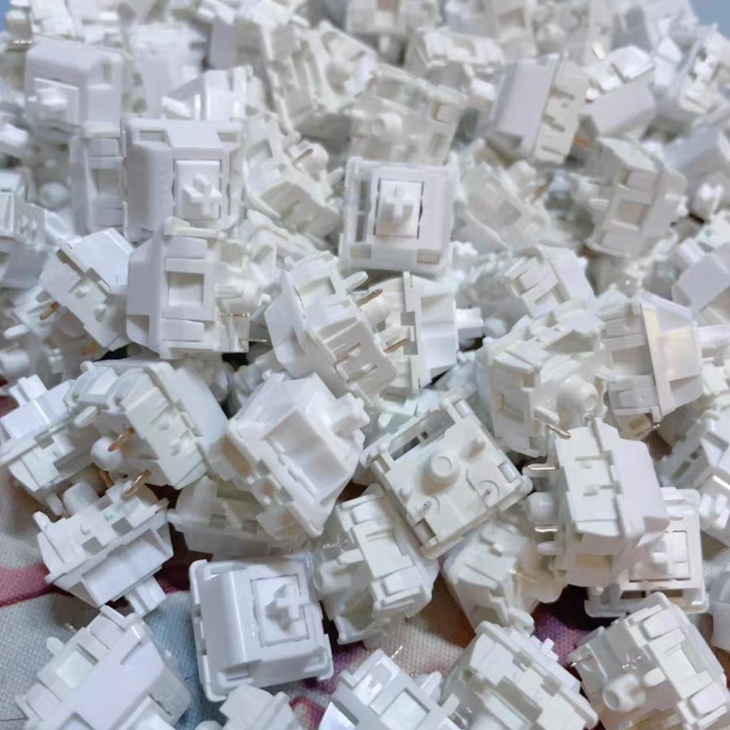

HMX & Feker White Marble V3 Switch 5 Pins Linear Mechanical Keyboard MX Switches HIFI 42gf for Custom Keyboard Kit Factory Lubed 10 PCS