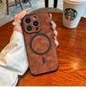 Applicable To Apple 17promax Mobile Phone Case 16 Magnetic Sheepskin Pattern Iphone15/14/11 Business 12 Anti-drop