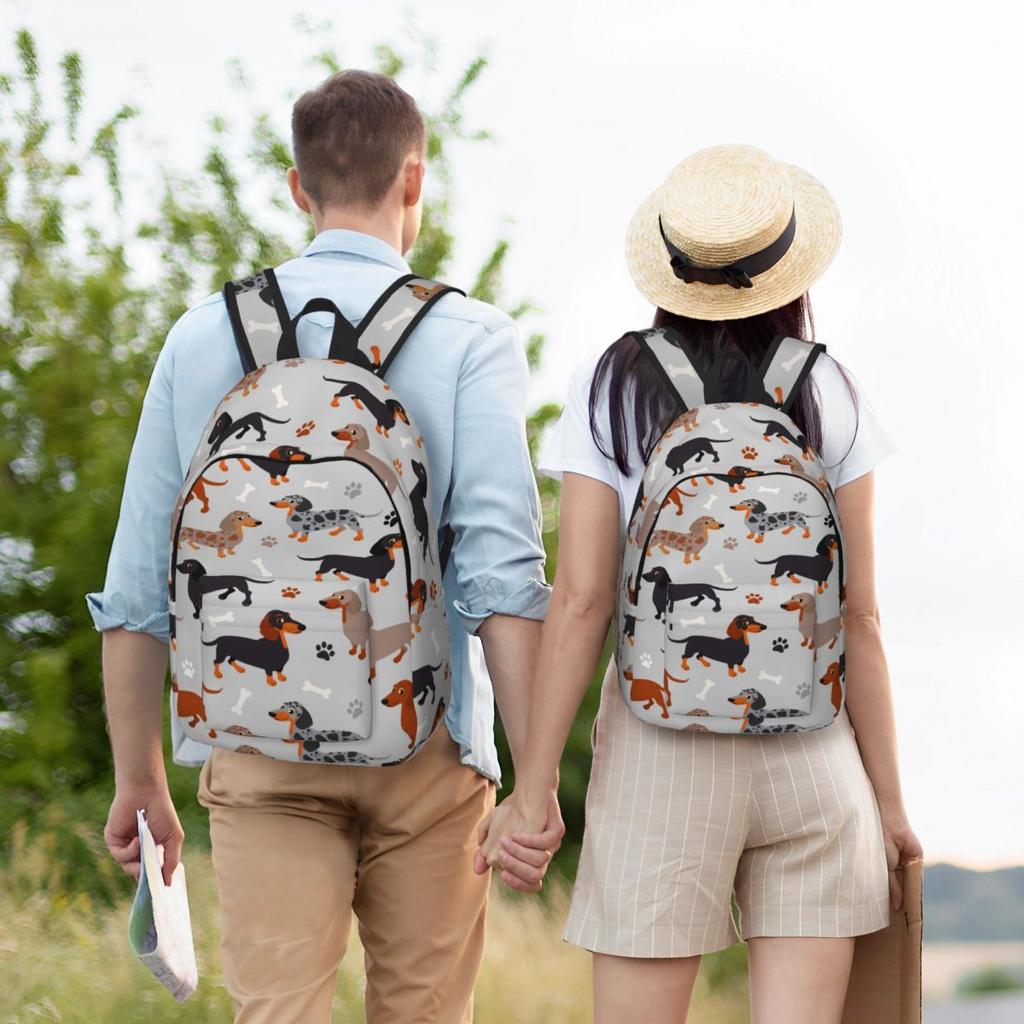 Dackel Rucksack für Jungen Mädchen Kinder Schüler Schultasche Tagesrucksack Vorschule Grundschule Tasche Sport