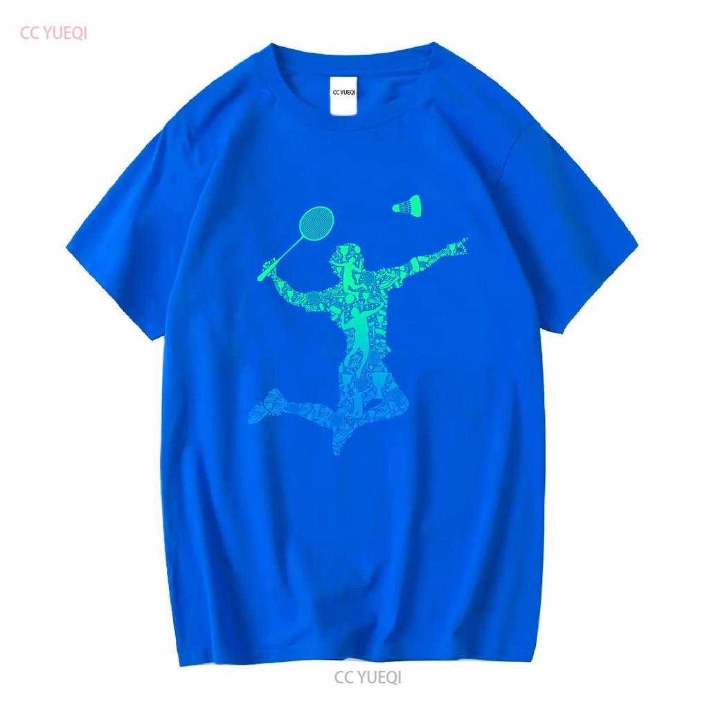Badminton Player Shuttlecock Boys Kids Men Youth T shirt vintage Washed Unisex designer clothes Casual Stylish