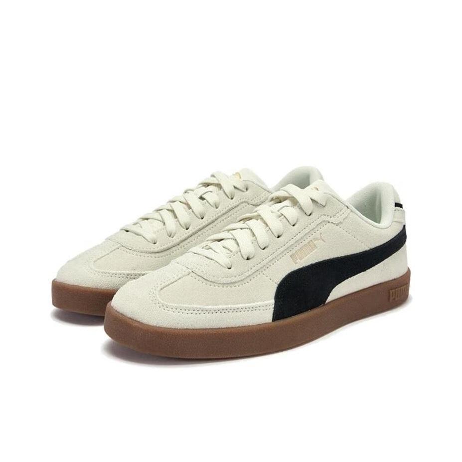 Puma Club II Era Casual Divat Sokoldalú Ütéselnyelő Tartós Könnyű Légáteresztő Alacsony szárú Skate Cipő Unisex sneaker Bézs Fekete 400717-10