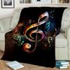 3D Colorful Musical Note Music Score Blanket,Soft Throw Blanket for Home Bedroom Bed Sofa Picnic Travel Office Cover Blanket Kid