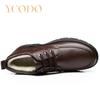Men's Winter Leather Warm and Plush Non-slip Ankle Boots Sizes 38-48, Winter Leather Boots for Men