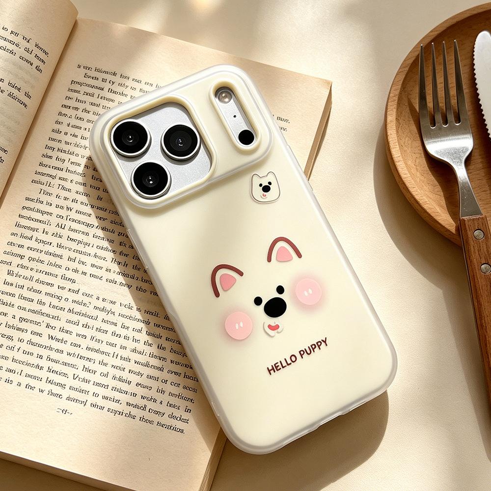 Cute dog face for Apple 17 Huawei oppo phone case matte iPhone17pm premium 15/16pro