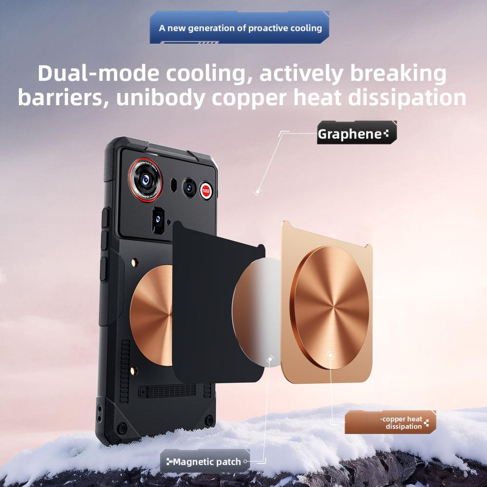 For Nubia Z80 Ultra Case Hard Silicone shockproof Heat dissipation magnetic Protective Back Cover For ZTE Nubia Z80Ultra shell
