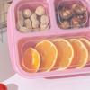 Lunch Box Portable Three-Compartment Food Storage Container Dust-Proof Reusable Storage Box