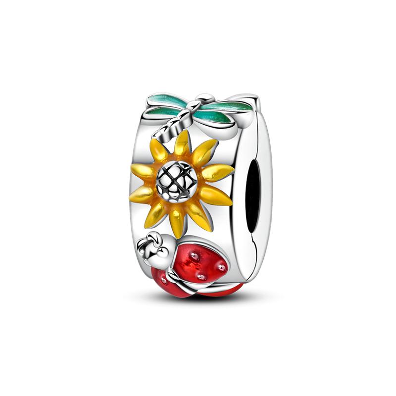 Nowe Koraliki Charms Platerowane Miedzią Pasują Bransoletka Dla Kobiety Biżuteria DIY Kwiat Lotosu Księżyc Pizza Oryginalne Zawieszki