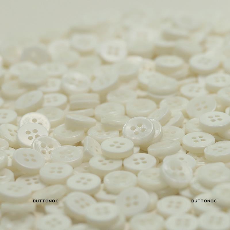 Four-Eye Imitation Shell Resin Button Knitted Cardigan Top Shirt Clothes Decorative Sleeve Collar Buttons