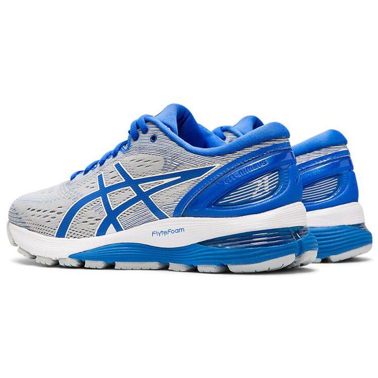 Asics Women's GEL-NIMBUS 21 Lite Show Running Shoes Blue Expanse White 1012A189-020