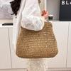Elegant Female Square Shopper Totes Summer High-quality Straw Bag Women's Designer Large Capacity Handbag Woven Travel Beach Bag