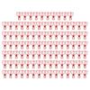 100Pcs Binder Clips Cute Bear Hollow Strong Clamping Force Metal Small Binder Clips for Documents Certificates Tickets