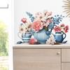 Hand-Painted Creative Vase Wall Sticker for Restaurant Kitchen Background Decoration Self-Adhesive