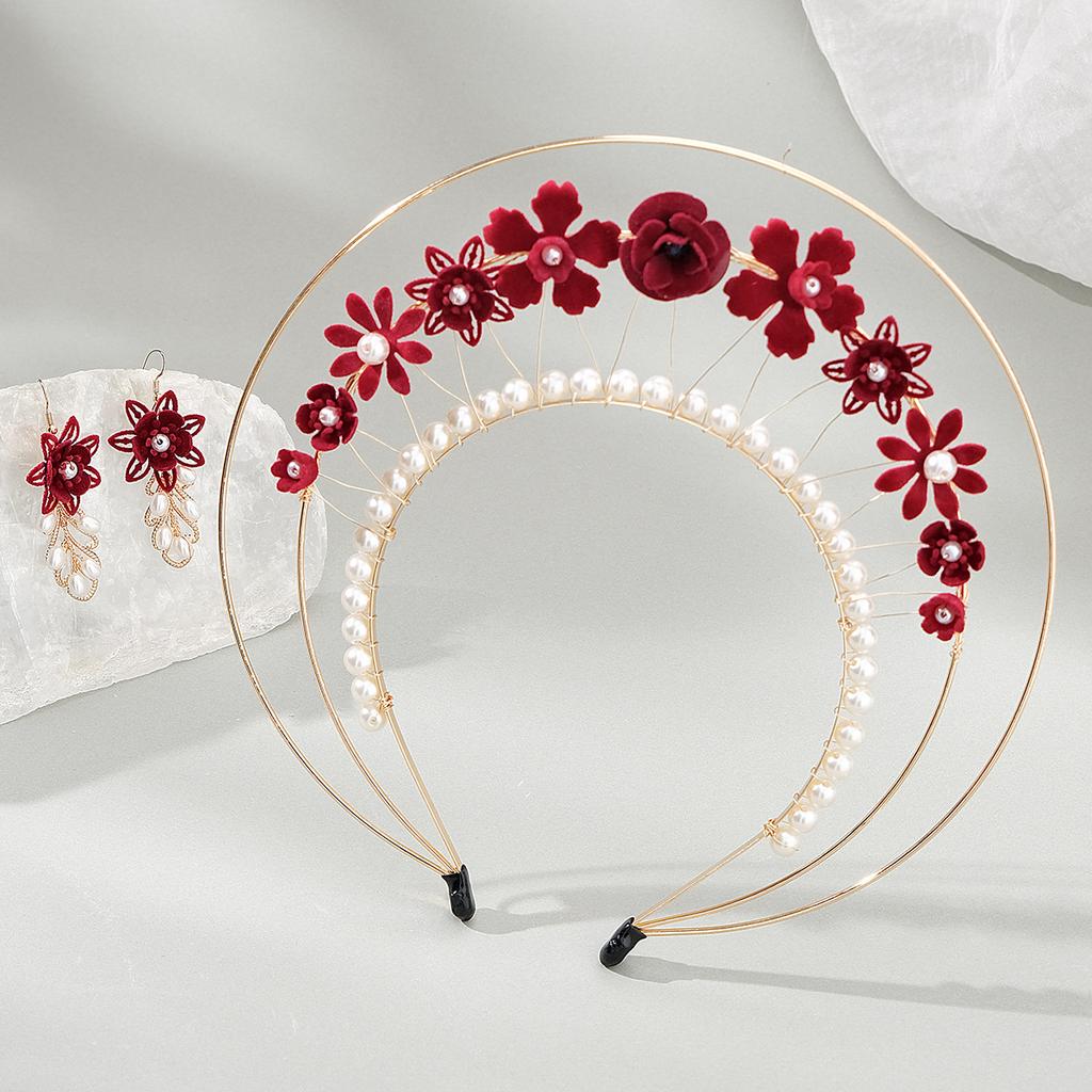 New Madonna Halo Hair Crown Handmade Pearl Funny Dressing Headwear Retro Lolita Crown Headband