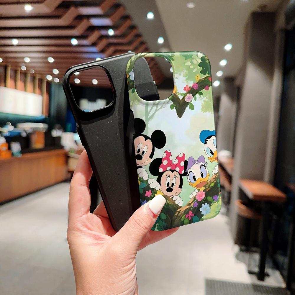 Disney phone case, double-layer protective cover, suitable for iPhone X/XS/SE/7/8/11/12/13/14/15/16/17 Pro Max Plus