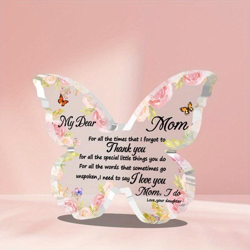 

Уникальный подарок мамы: Акриловый сувенир с бабочкой (Дочь/Сын). На День рождения/Рождество/День благодарения/День матери. чистый