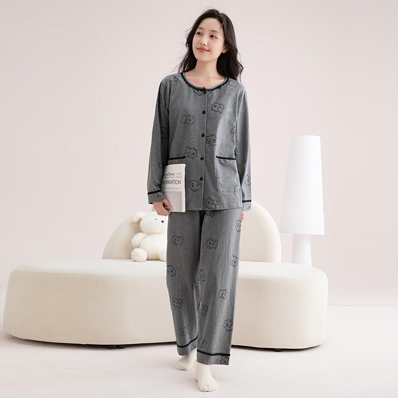 Fenteng Women's 100% Cotton Long Sleeve Pajama Set