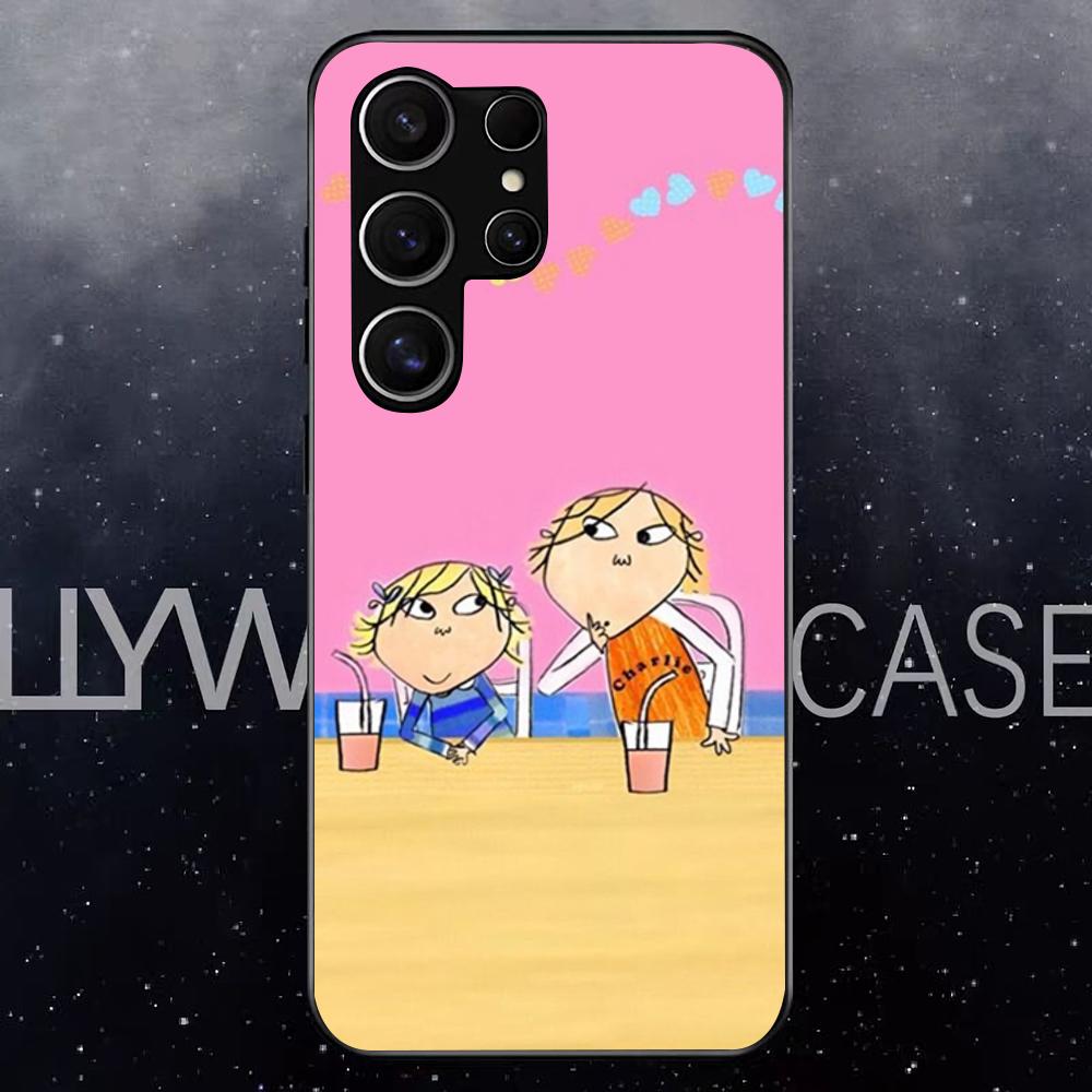 

CHARLIE AND L-LOLA-A Phone Case For Samsung S25 Edge Ultra S23 S22 S21 S20 Ultra Plus S24 Fe A54 A53 A25 Glass Cover Samsung S25Edge