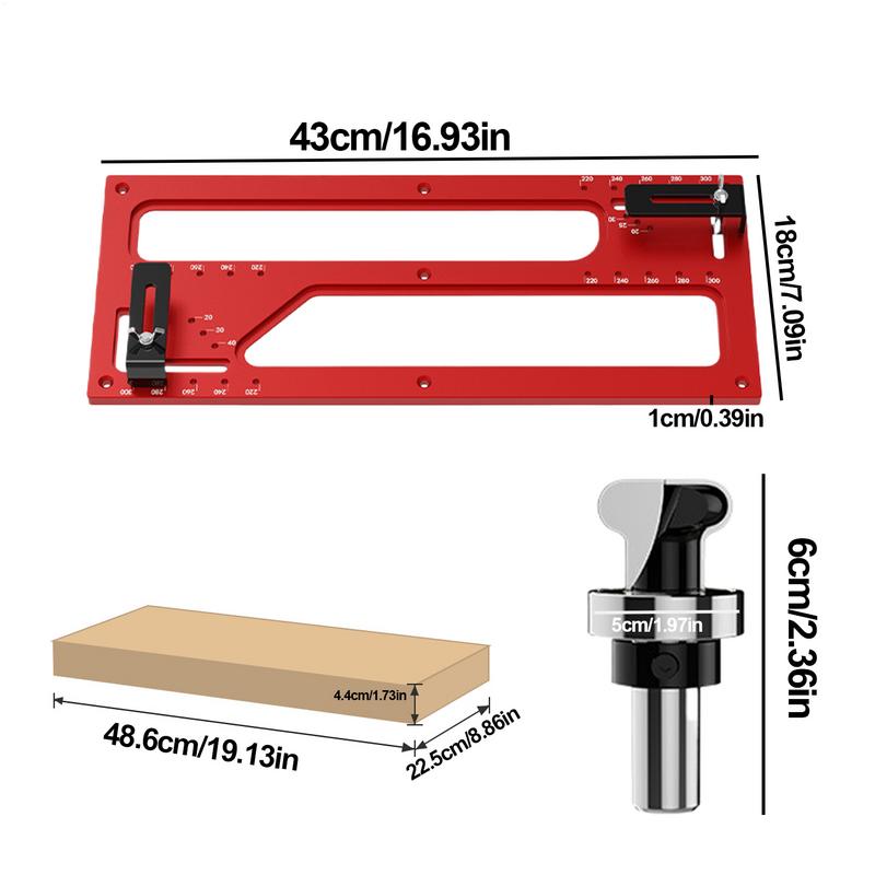 Cabinet Hardware Template Aluminum Alloy Cabinet Template Tool Hole Drilling Mold Sturdy Mounting Mold Edge Banding Tools for