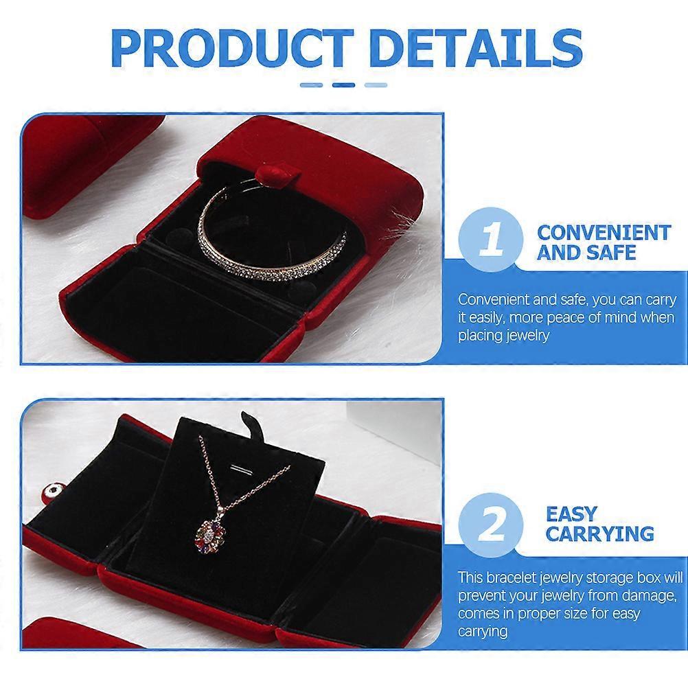 Jewelry Gift Box Double Open Bracelet Box for Storage 5Pcs Set