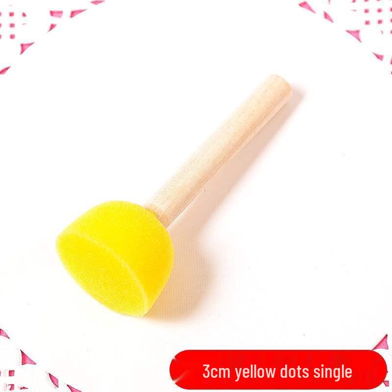 Children's Round Sponge Paint Brush for Art & DIY