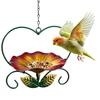 Garden Decorative Hanging Rack Large Capacity Hummingbird Feed Dispenser Heart-Shaped Bird Feeder Tray for Outdoor Patio Yard