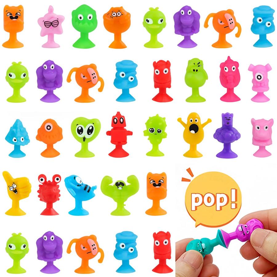 15/30/60pcs Mini Suction Cup Doll Multistyle Monsters Themed Birthday Gift Home Decoration Car Office Desk Ornaments XJM