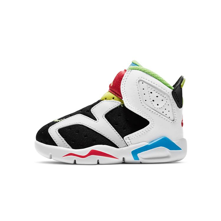 

New Jordan Air Jordan 6 Retro Little Fle Mid Top Toddler Shoes White Blue Red Infant And Toddler CT4417-103 25
