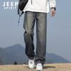 JEEP SPIRIT Men's Retro Loose Straight Leg Jeans