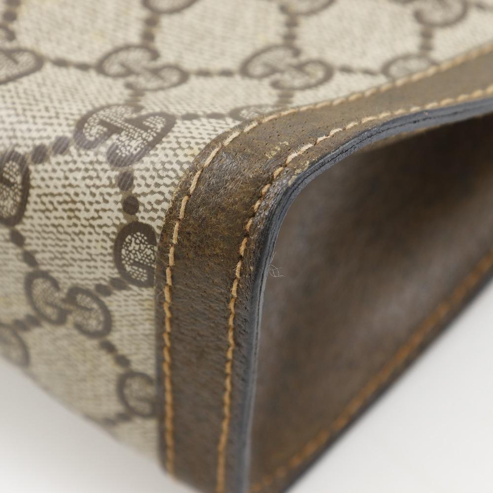 GUCCI Sherry line Clutch bag Pouch Gucci Parfum Novelty Brown GG plus/leather unisex Used