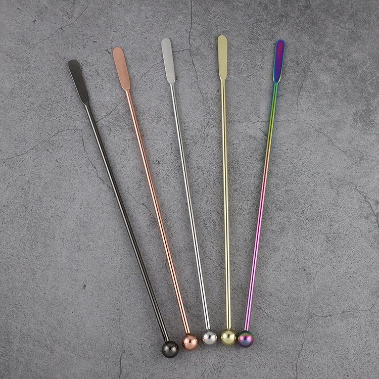 Stainless Steel Long Handle Stirring Stick for Milk Tea, Coffee, Wine & Cocktails