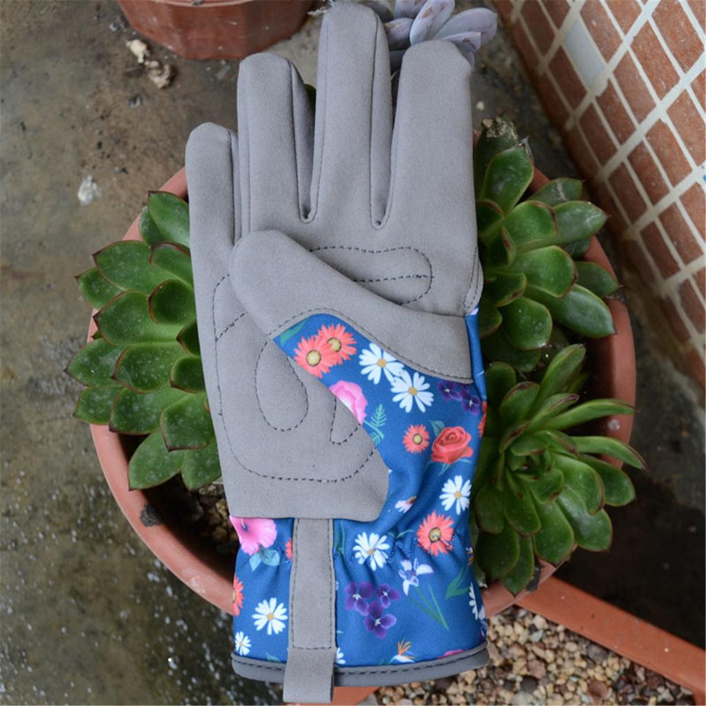 Breathable Blue Garden Pruning Gloves for Home and Professional Outdoor Plant Trimming Care